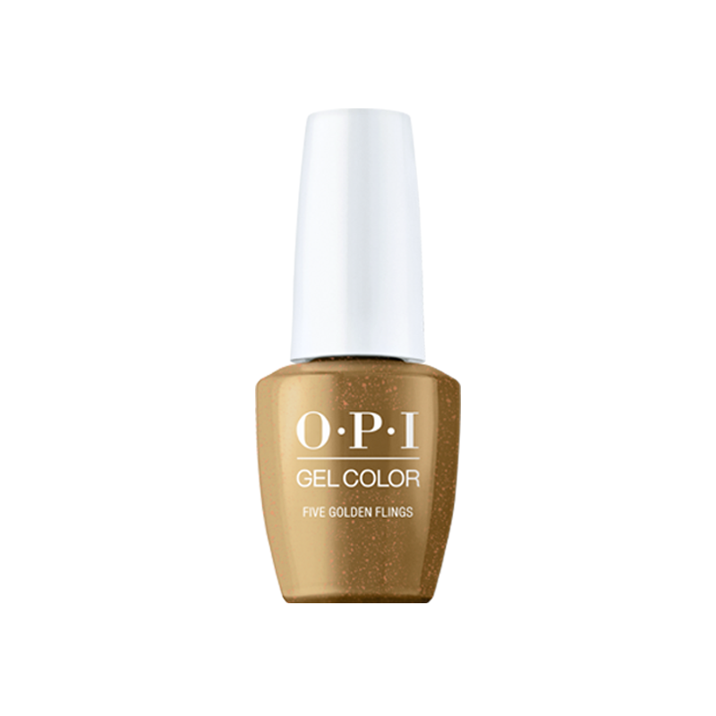 Opi Gel Color - Terribly Nice Holiday 2023 - Five Golden Flings Hp Q02 