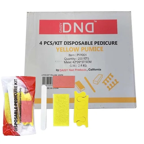 DND Disposable Pedicure Kit 4 Yellow 200/Box - Pedi Kit