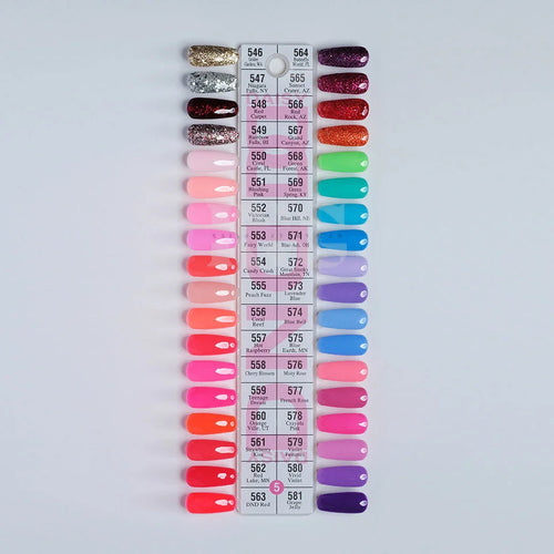 DND Duo Gel - Collection 5 (546 - 581) - 36 pc - Free Chart