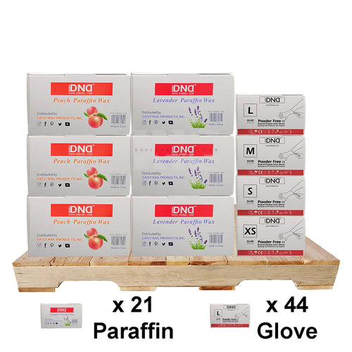 DND Latex Glove (44 Cases) & Paraffin Wax (21 Cases) PALLET (W2)