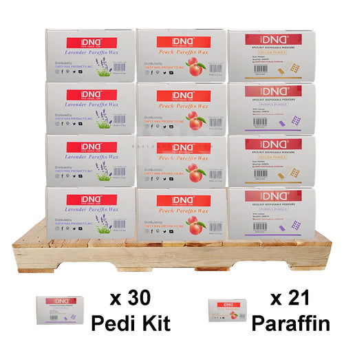 DND Pedi Kit (30 Boxes) & Paraffin Wax (21 Cases) PALLET (W2)