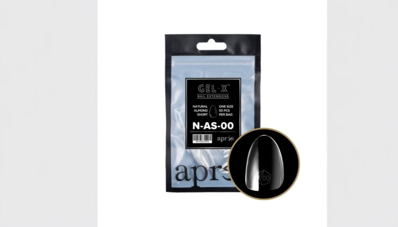 Apres Gel-X Natural Almond soft gel extension tips refill bag