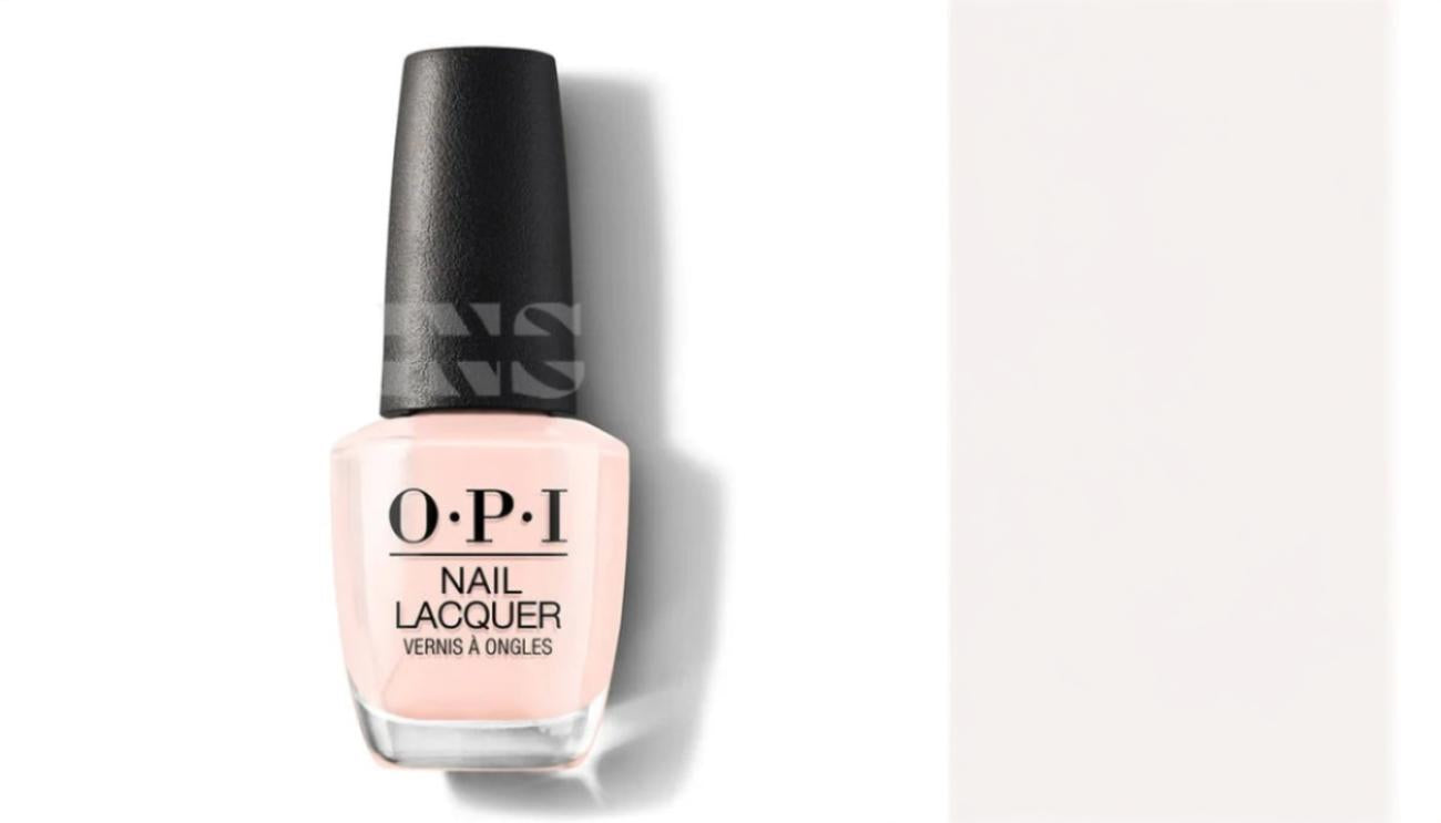 OPI Bubble Bath sheer pink nail lacquer, the classic French manicure base shade