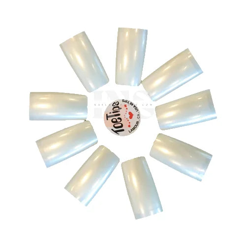 #00 LAMOUR Toe Tips Pearl 50 pcs - Nail Tip