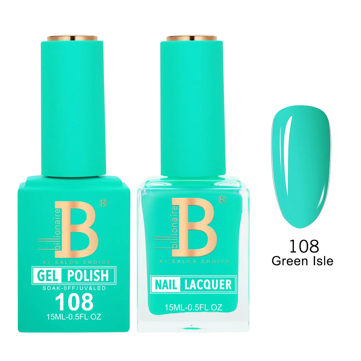 Billionaire Imperial 108 Green Isle - Duo Gel Polish & Lacquer