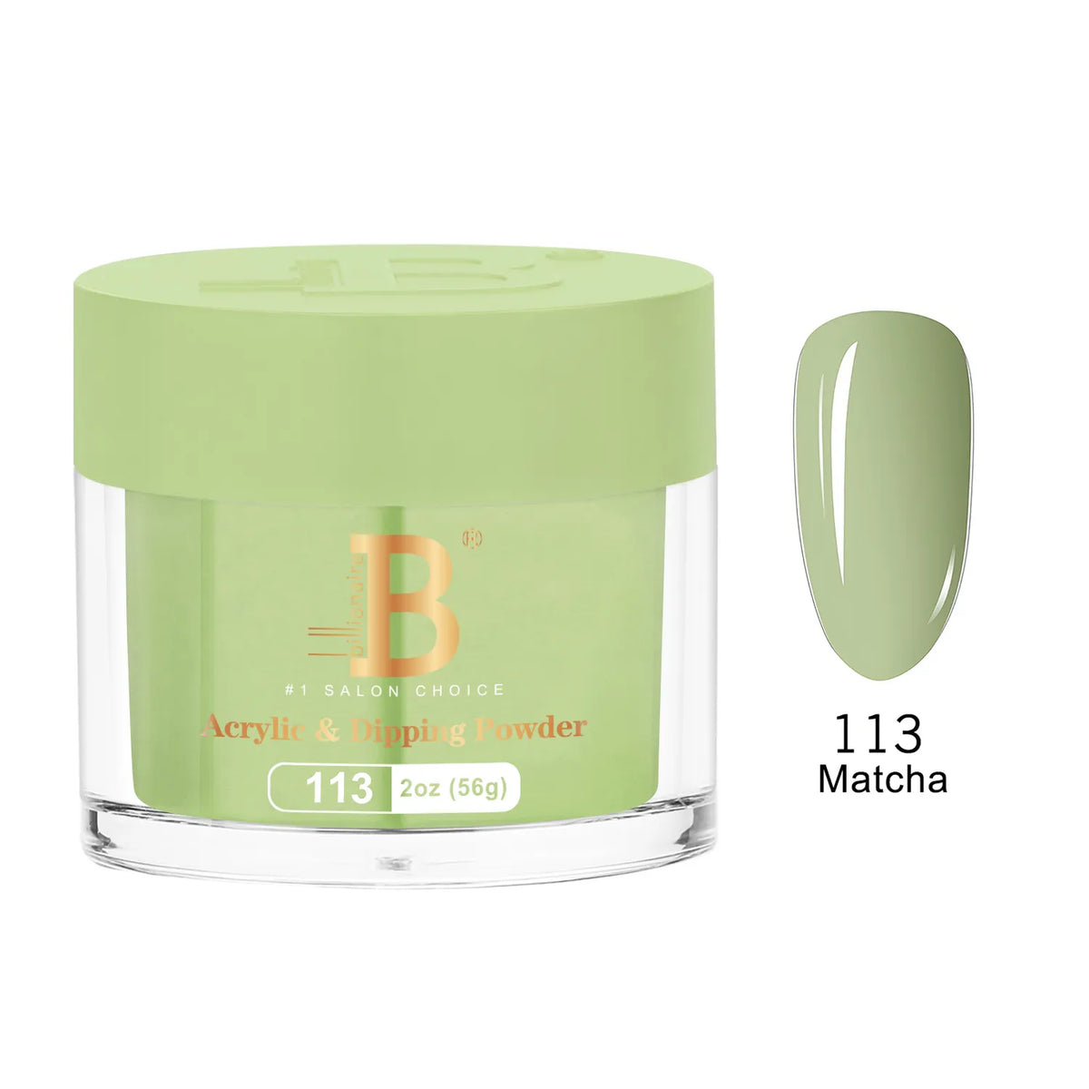 Billionaire Imperial Acrylic & Dipping Powder 113 Matcha 2 oz jar