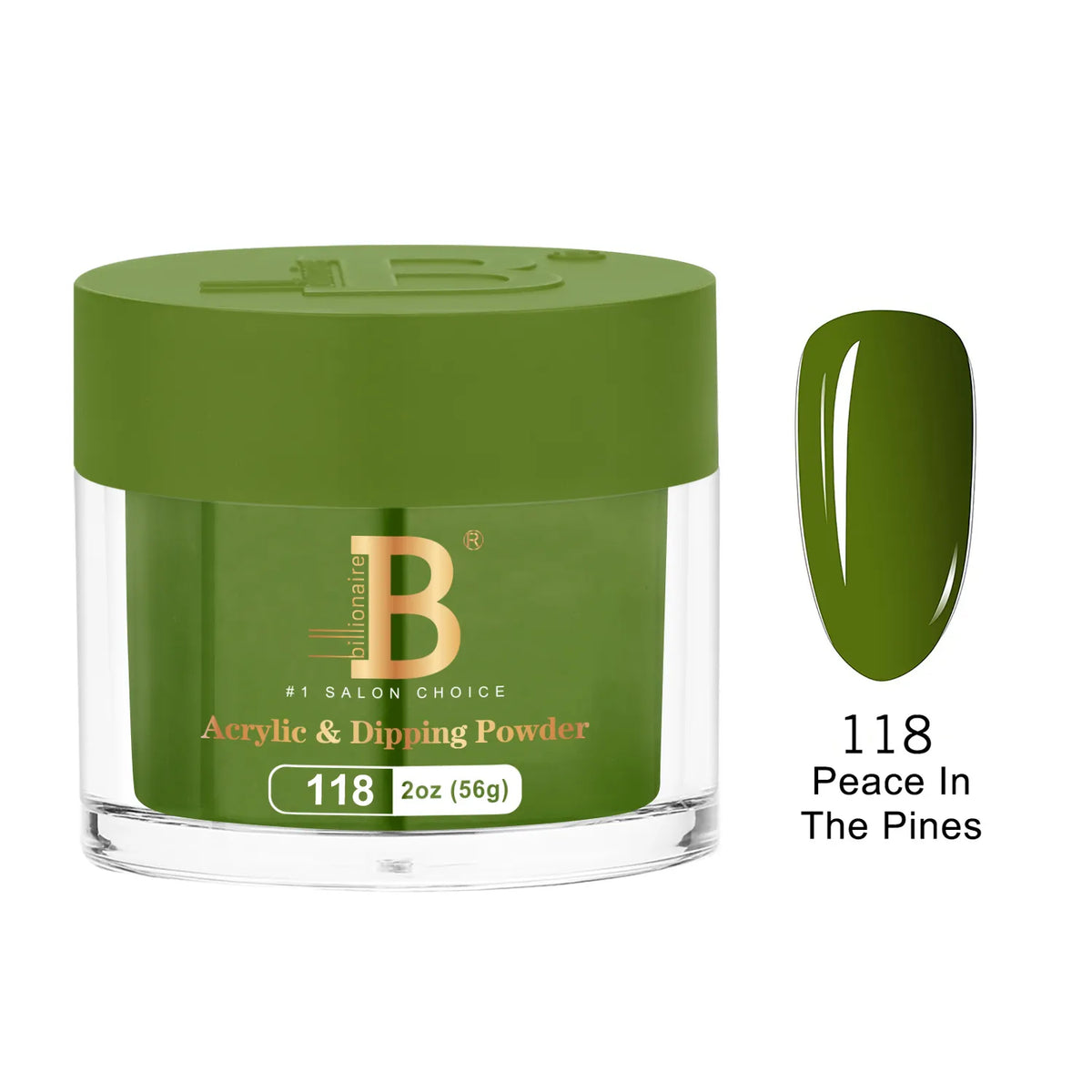 Billionaire Imperial Acrylic & Dipping Powder 118 Peace In The Pines 2 oz jar