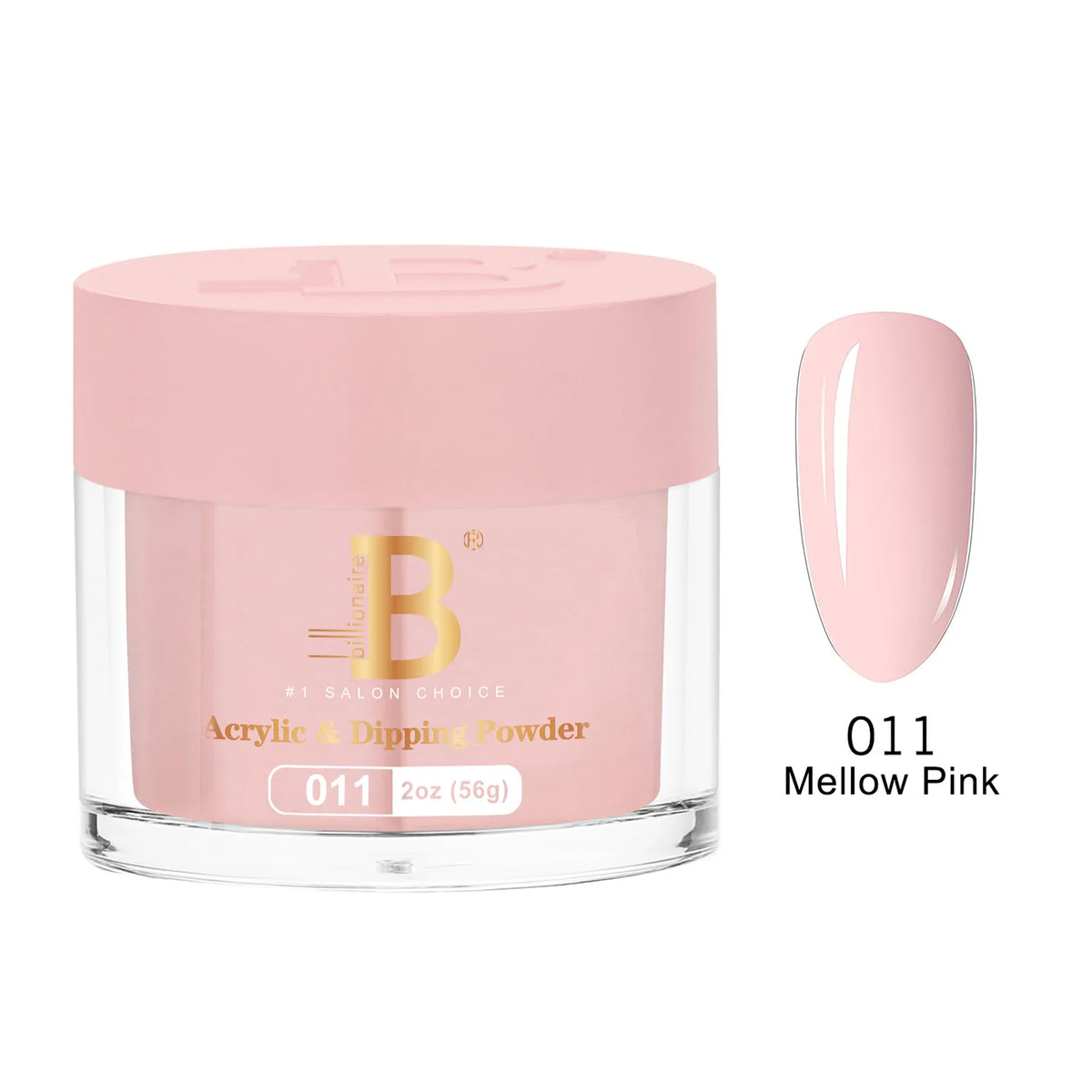 Billionaire Imperial Acrylic & Dipping Powder 011 Mellow Pink 2 oz jar