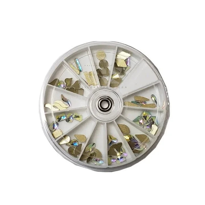 12 Size Irreglar Crystal Rhinestone Wheel - Rhinestone