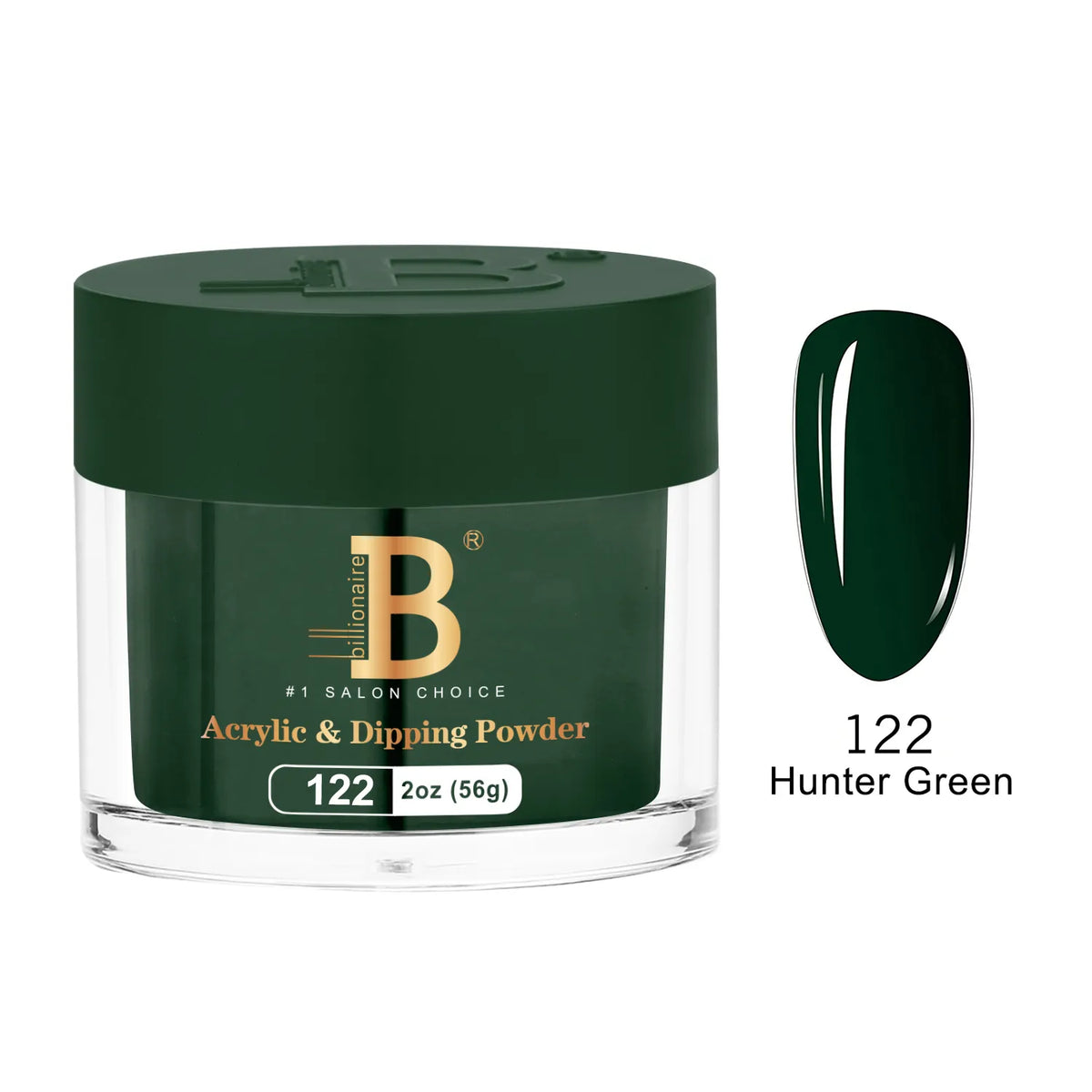 Billionaire Imperial Acrylic & Dipping Powder 122 Hunter Green 2 oz jar