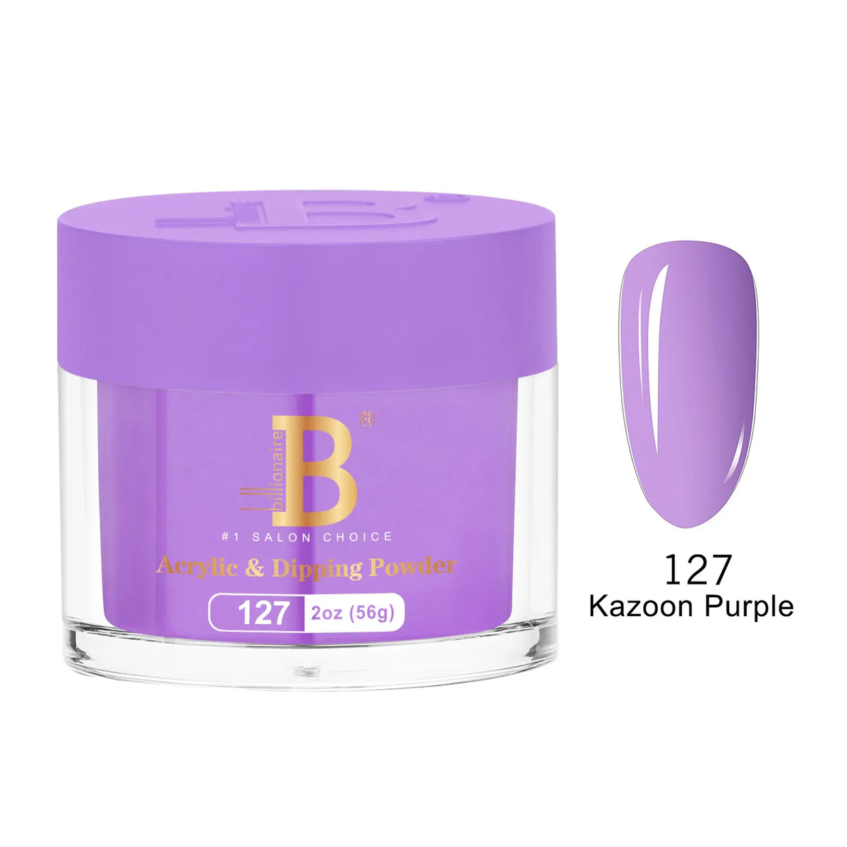 Billionaire Imperial Acrylic & Dipping Powder 127 Kazoon Purple 2 oz jar
