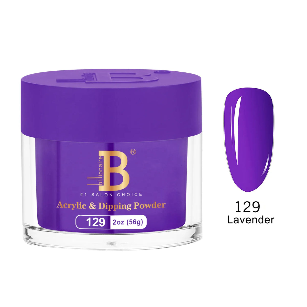 Billionaire Imperial Acrylic & Dipping Powder 129 Lavender 2 oz jar