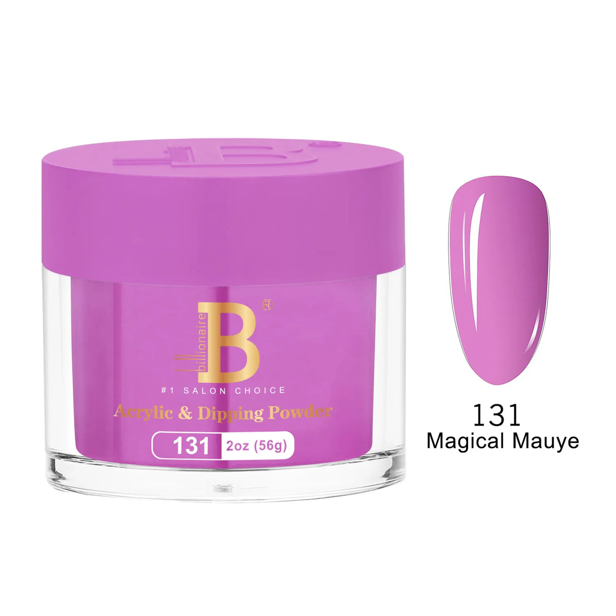 Billionaire Imperial Acrylic & Dipping Powder 131 Magical Mauye 2 oz jar