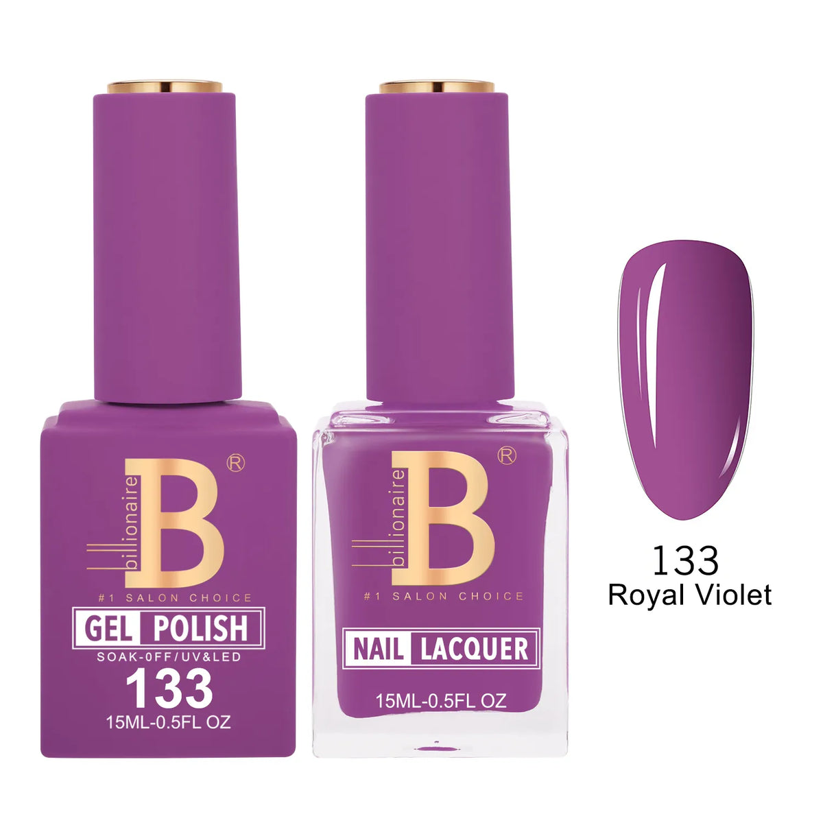 Billionaire Imperial 133 Royal Violet - Duo Gel Polish & Lacquer