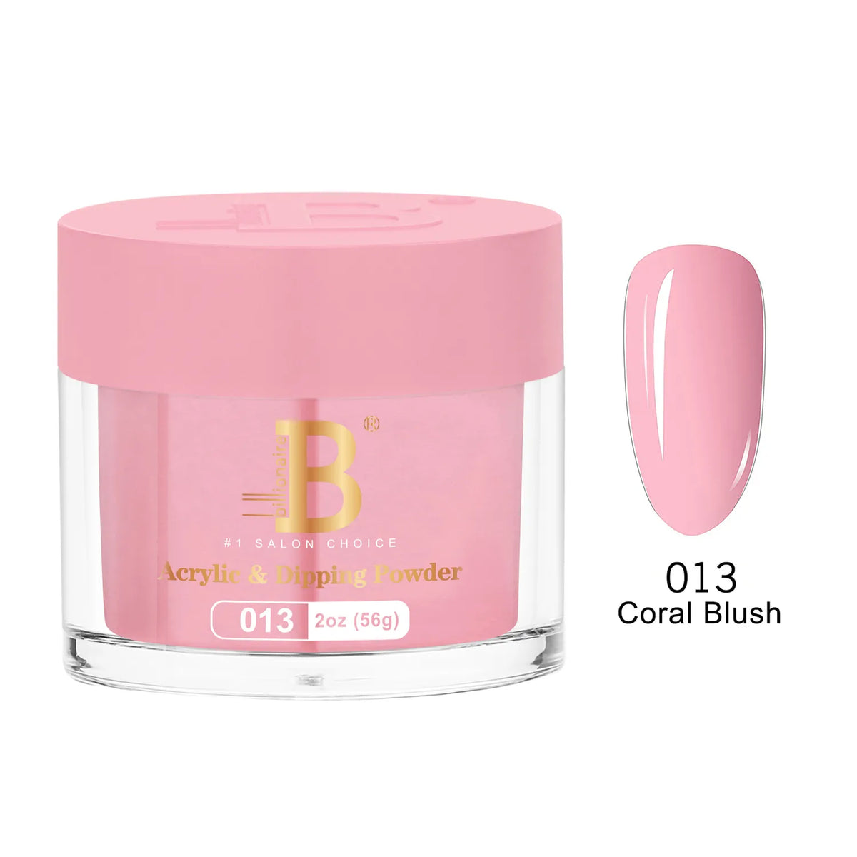 Billionaire Imperial Acrylic & Dipping Powder 013 Coral Blush 2 oz jar