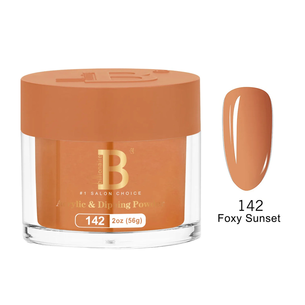 Billionaire Imperial Acrylic & Dipping Powder 142 Foxy Sunset 2 oz jar