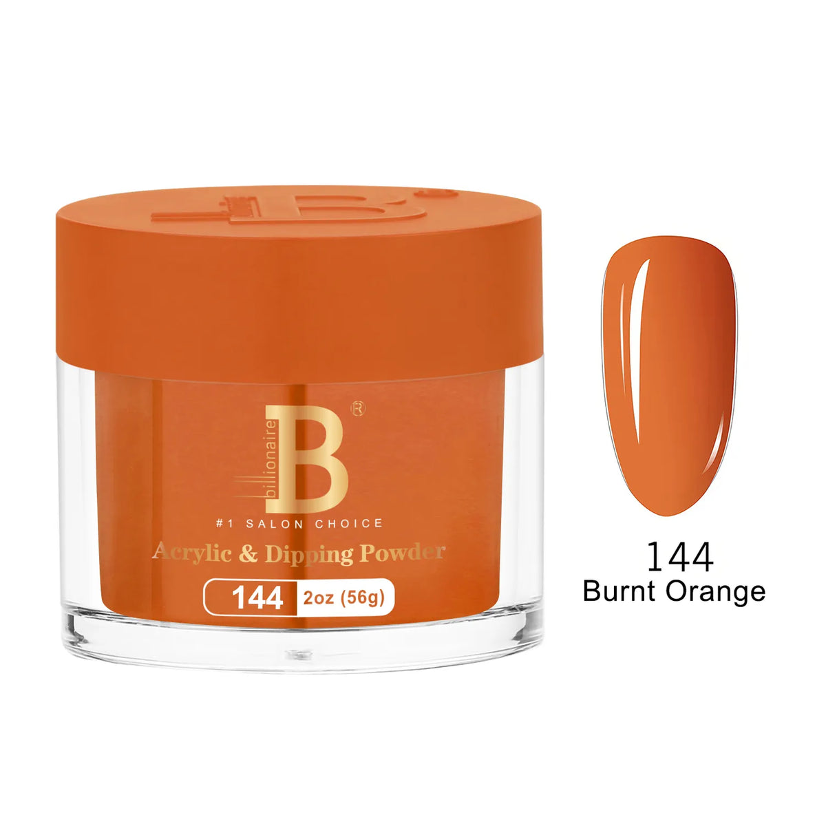 Billionaire Imperial Acrylic & Dipping Powder 144 Burnt Orange 2 oz jar