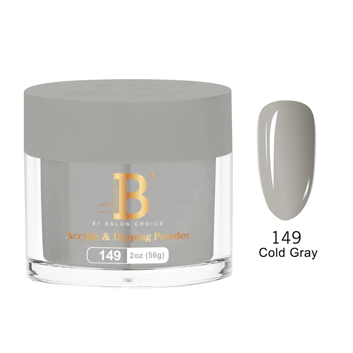 Billionaire Imperial Acrylic & Dipping Powder 149 Cold Gray 2 oz jar