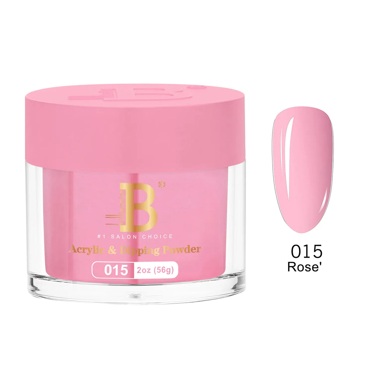 Billionaire Imperial Acrylic & Dipping Powder 015 Rose' 2 oz jar