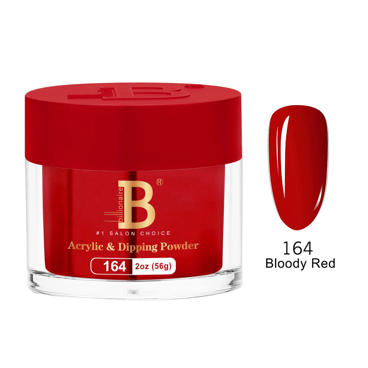 Billionaire Imperial Acrylic & Dipping Powder 164 Bloody Red 2 oz jar