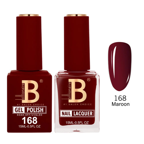 Billionaire Imperial 168 Maroon - Duo Gel Polish & Lacquer