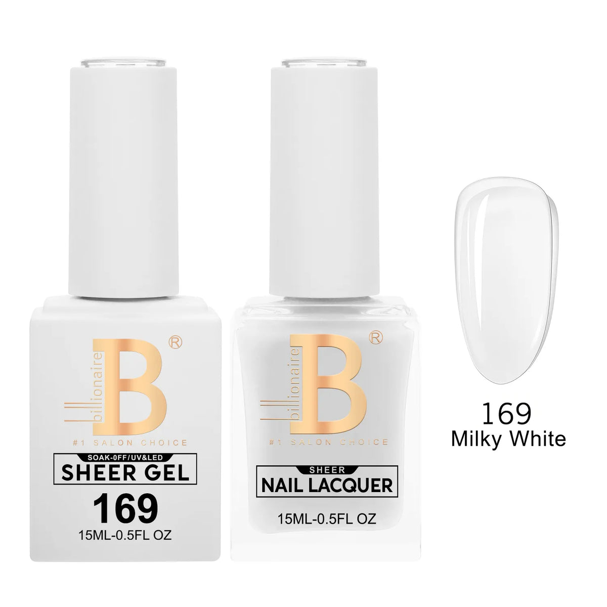 Billionaire Imperial 169 Milky White - Duo Gel Polish & Lacquer