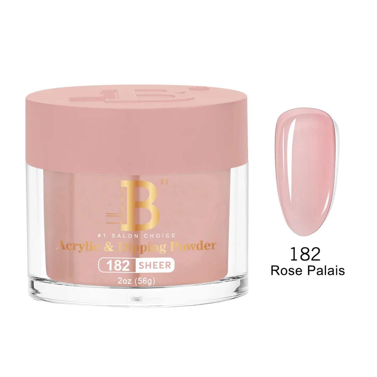 Billionaire Imperial Acrylic & Dipping Powder 182 Rose Palais 2 oz jar