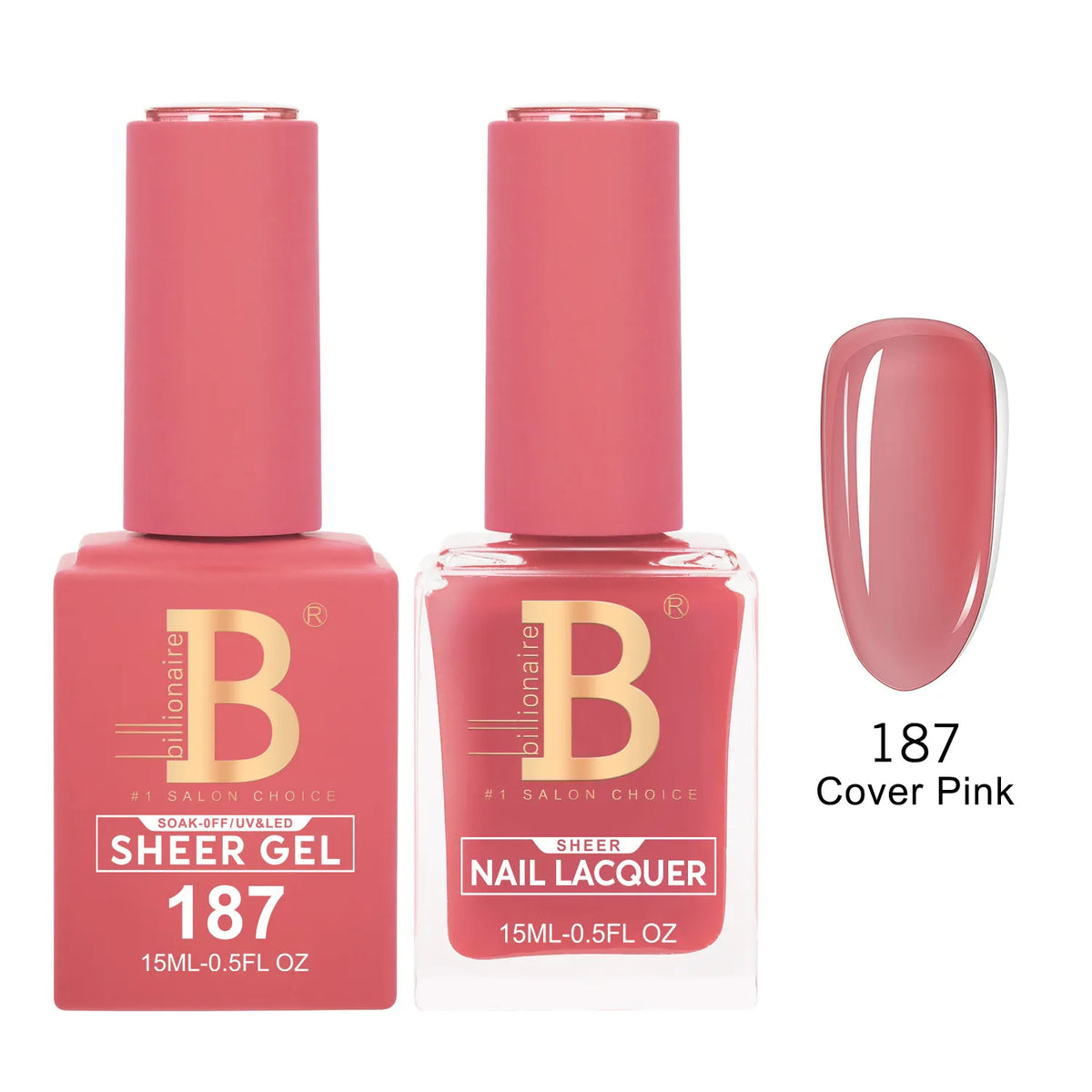 Billionaire Imperial 187 Cover Pink - Duo Gel Polish & Lacquer
