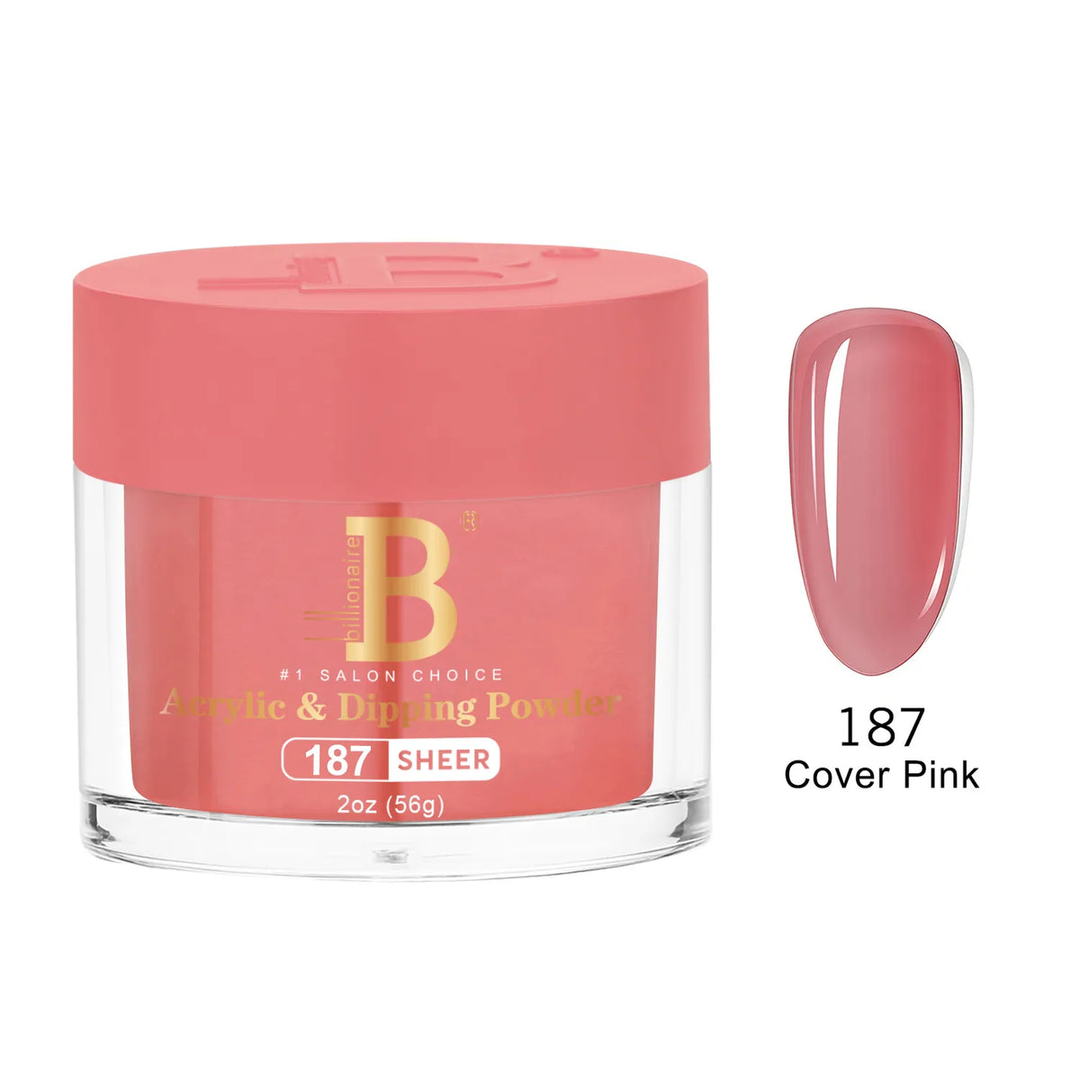 Billionaire Imperial Acrylic & Dipping Powder 187 Cover Pink 2 oz jar