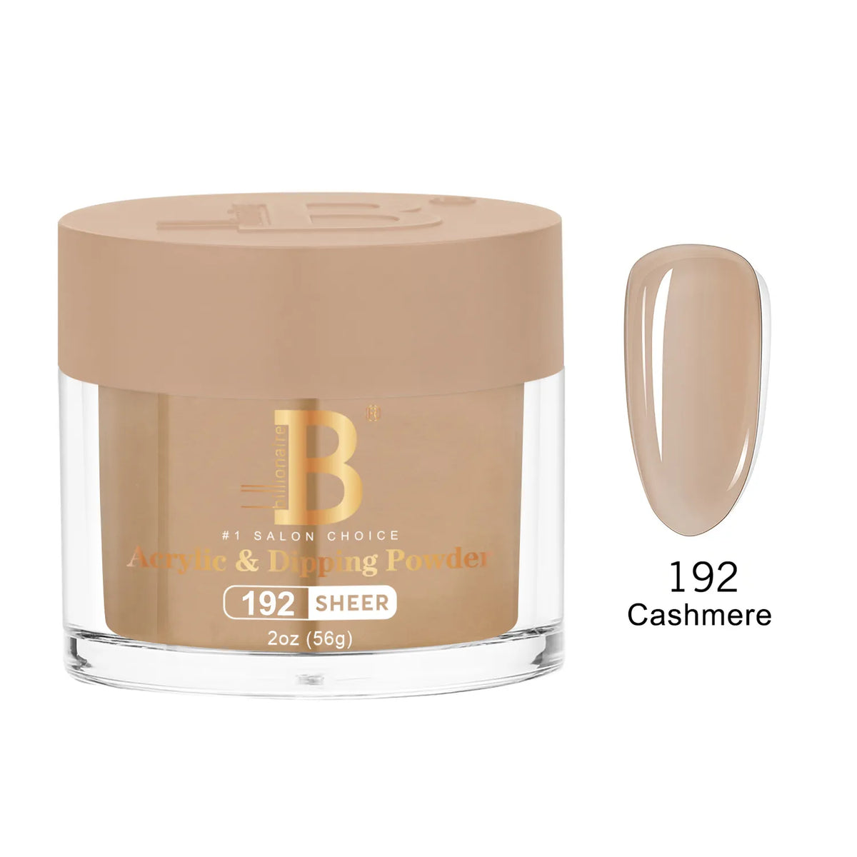Billionaire Imperial Acrylic & Dipping Powder 192 Cashmere 2 oz jar
