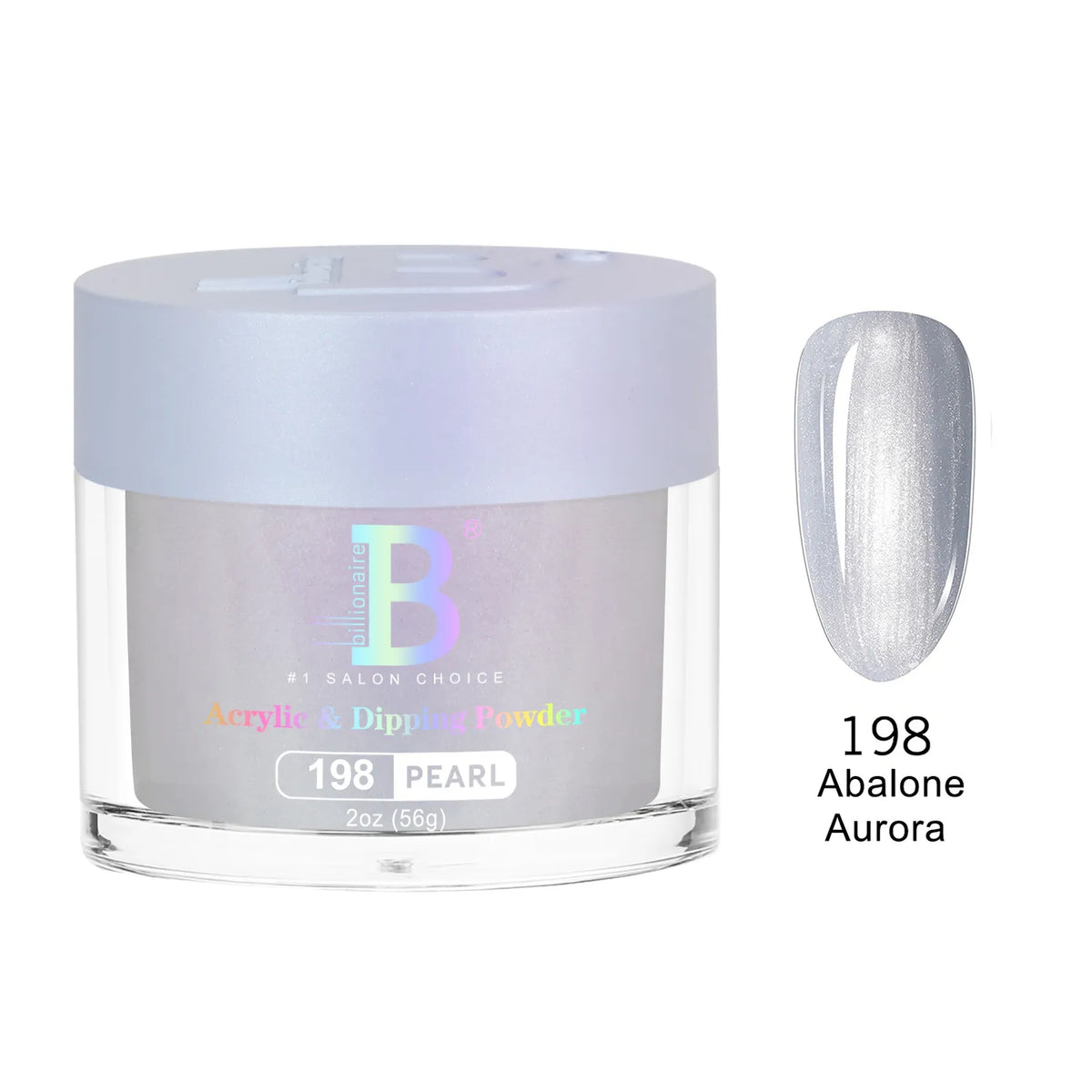 Billionaire Imperial Acrylic & Dipping Powder 198 Abalone Aurora 2 oz jar