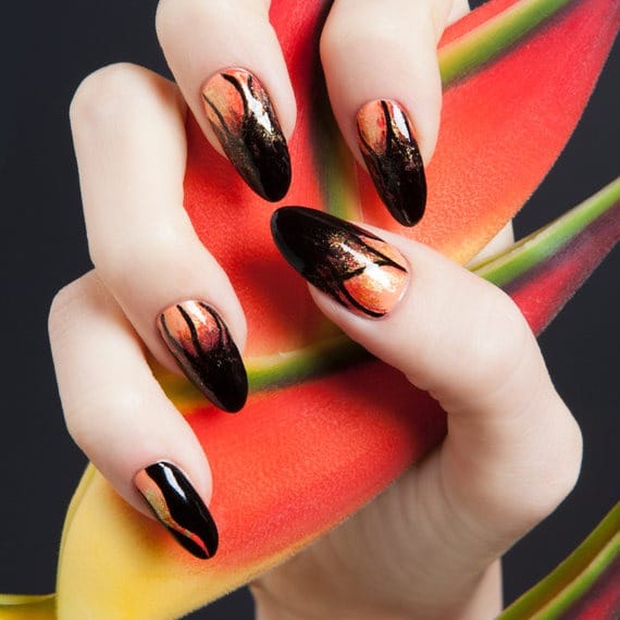 Hawaiian themed nail art by OPI