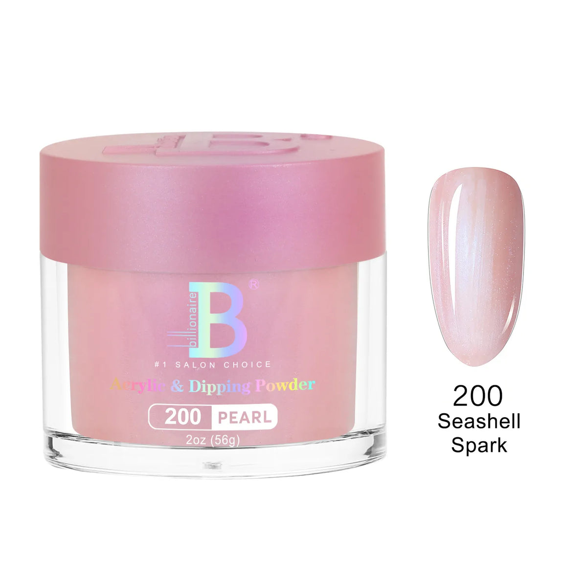 Billionaire Imperial Acrylic & Dipping Powder 200 Seashell Spark 2 oz jar