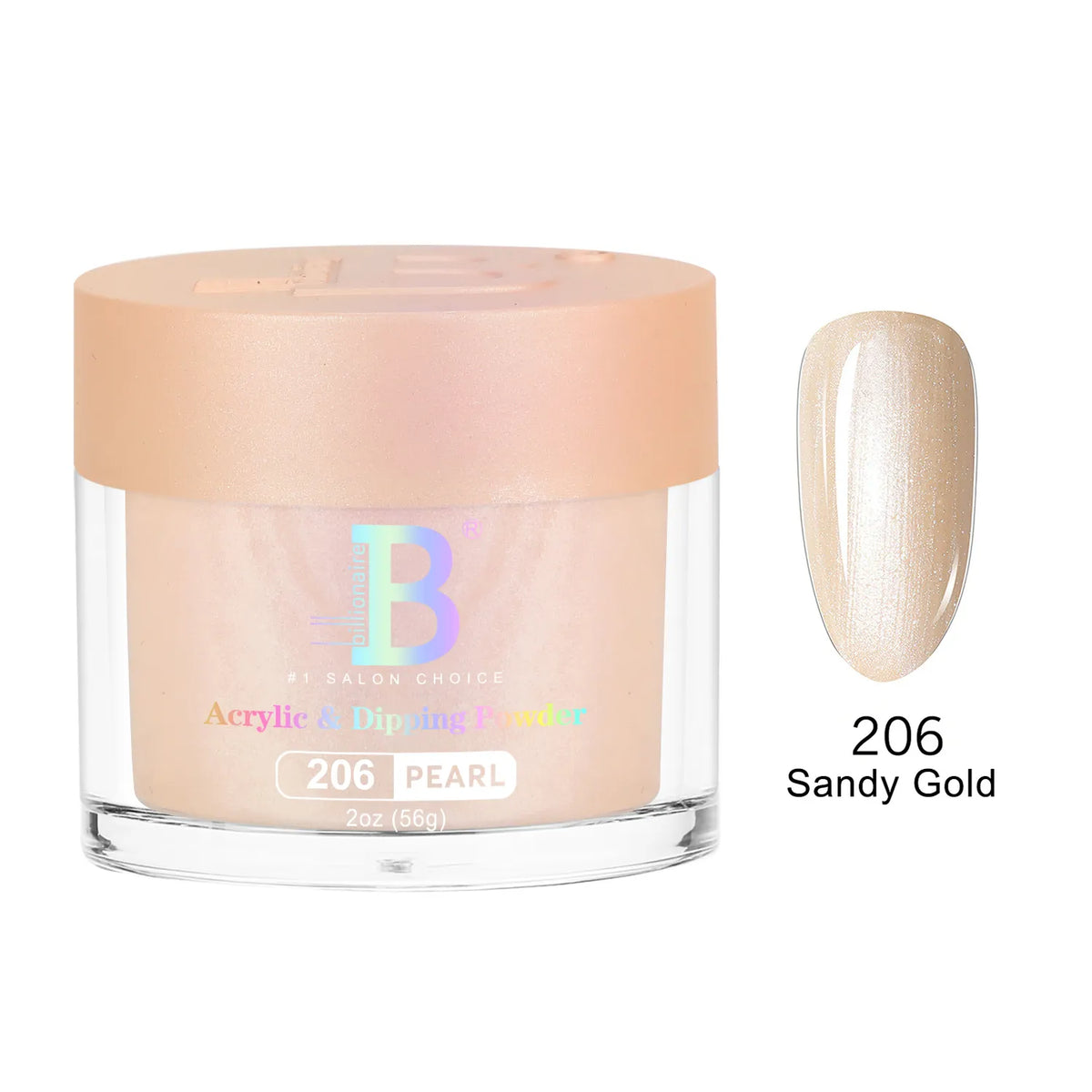 Billionaire Imperial Acrylic & Dipping Powder 206 Sandy Gold 2 oz jar