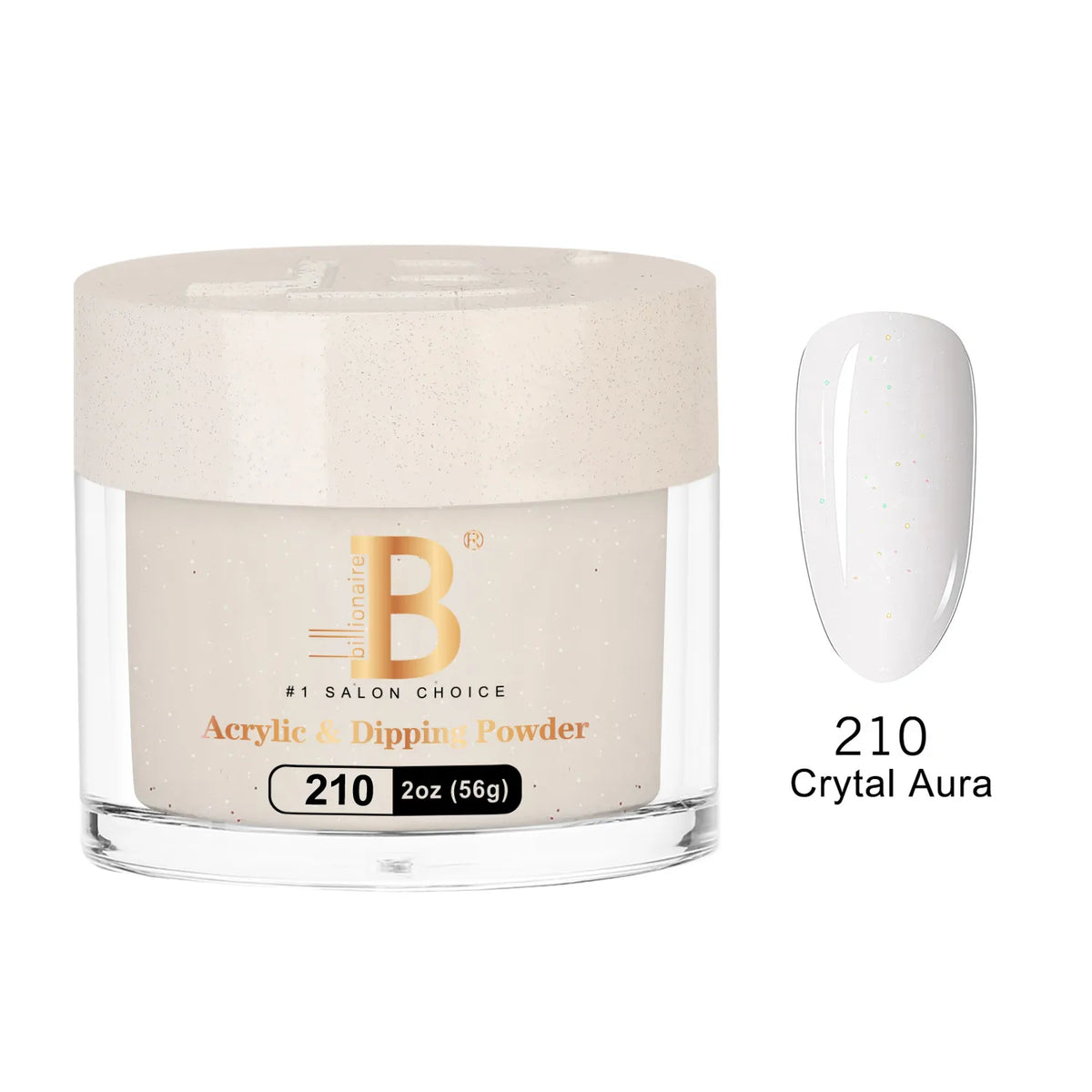Billionaire Imperial Acrylic & Dipping Powder 210 Crytal Aura 2 oz jar