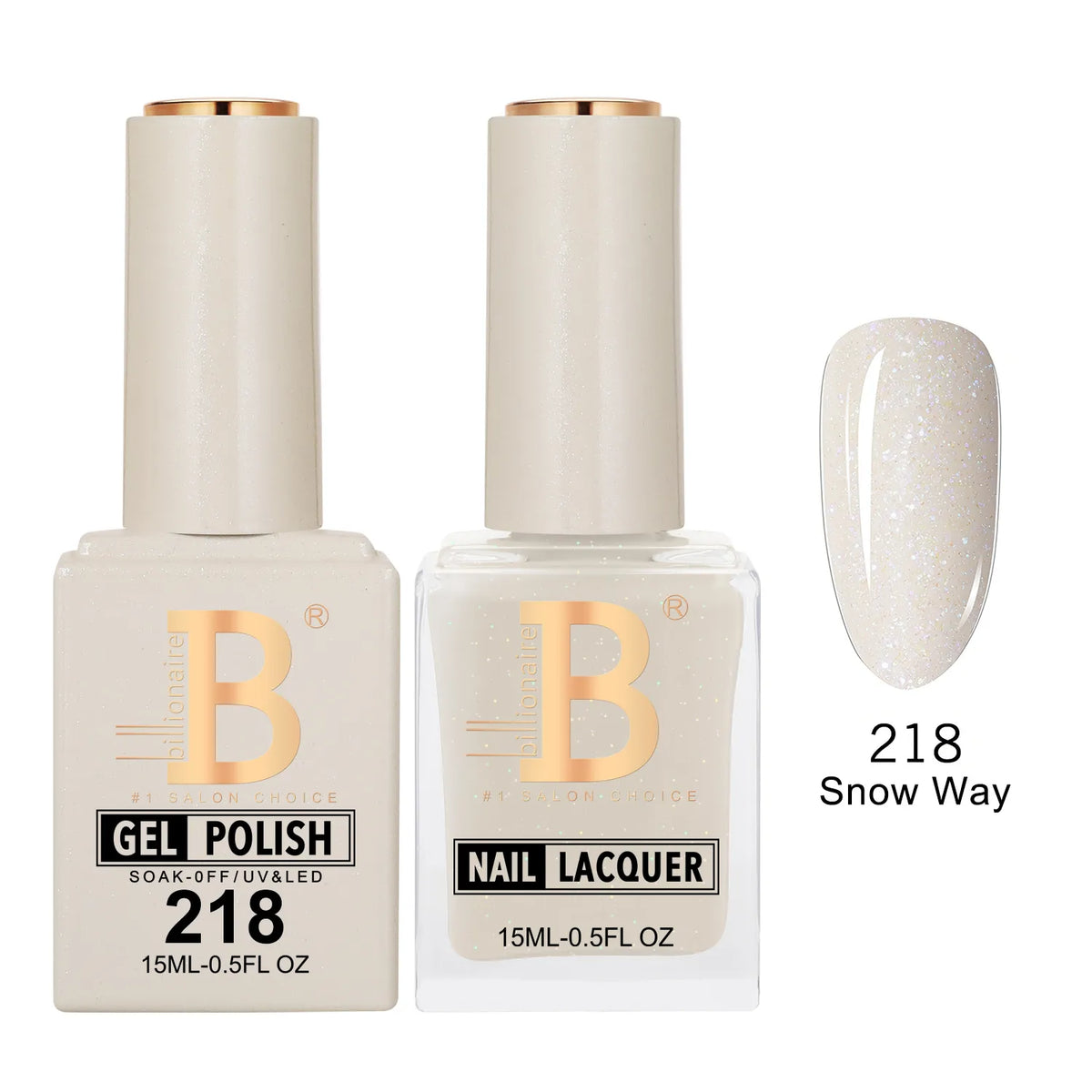 Billionaire Imperial 218 Snow Way - Duo Gel Polish & Lacquer
