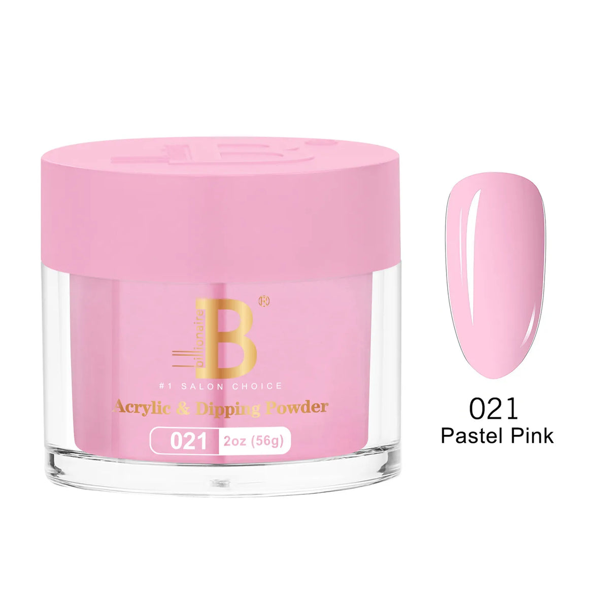 Billionaire Imperial Acrylic & Dipping Powder 021 Pastel Pink 2 oz jar