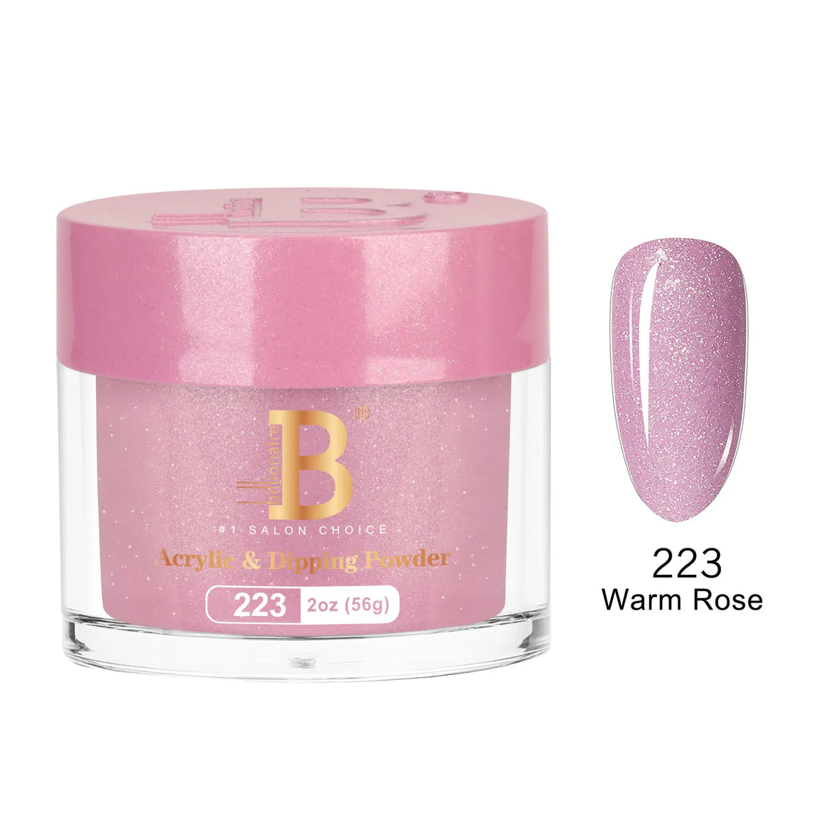 Billionaire Imperial Acrylic & Dipping Powder 223 Warm Rose 2 oz jar