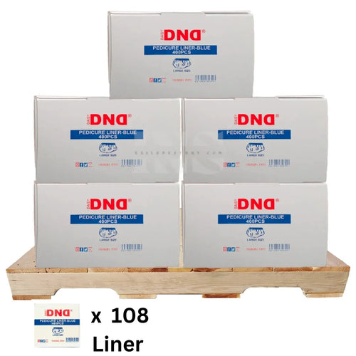 DND Disposable Pedicure Liner Blue 400/Box - 108/Pallet (W1)