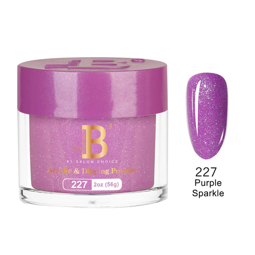 Billionaire Imperial Acrylic & Dipping Powder 227 Purple Sparkle 2 oz jar