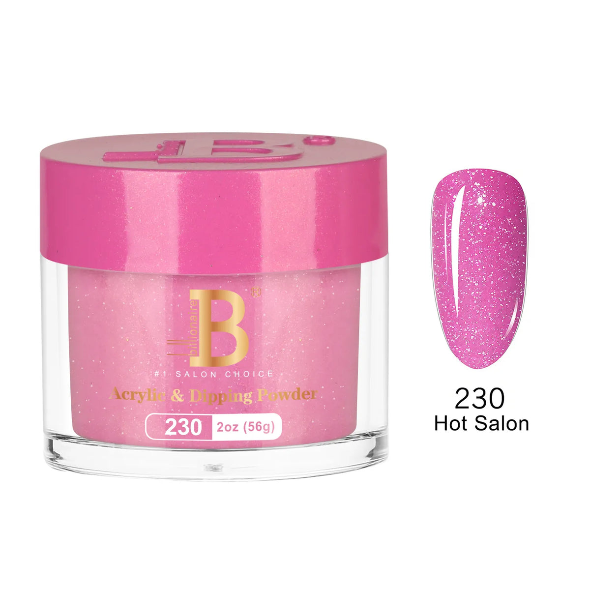 Billionaire Imperial Acrylic & Dipping Powder 230 Hot Salon 2 oz jar