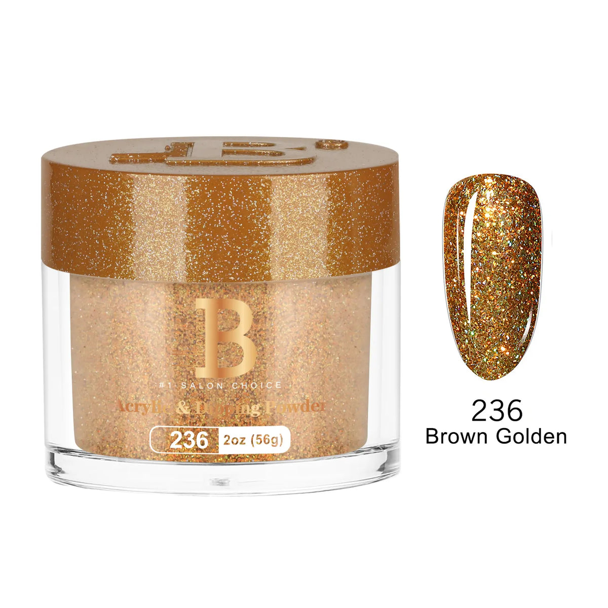 Billionaire Imperial Acrylic & Dipping Powder 236 Brown Golden 2 oz jar