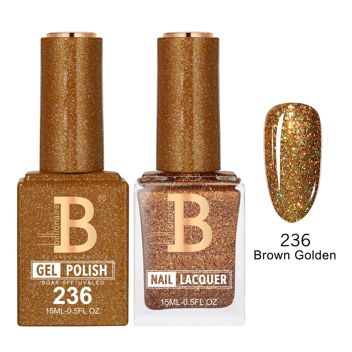 Billionaire Imperial 236 Brown Golden - Duo Gel Polish & Lacquer