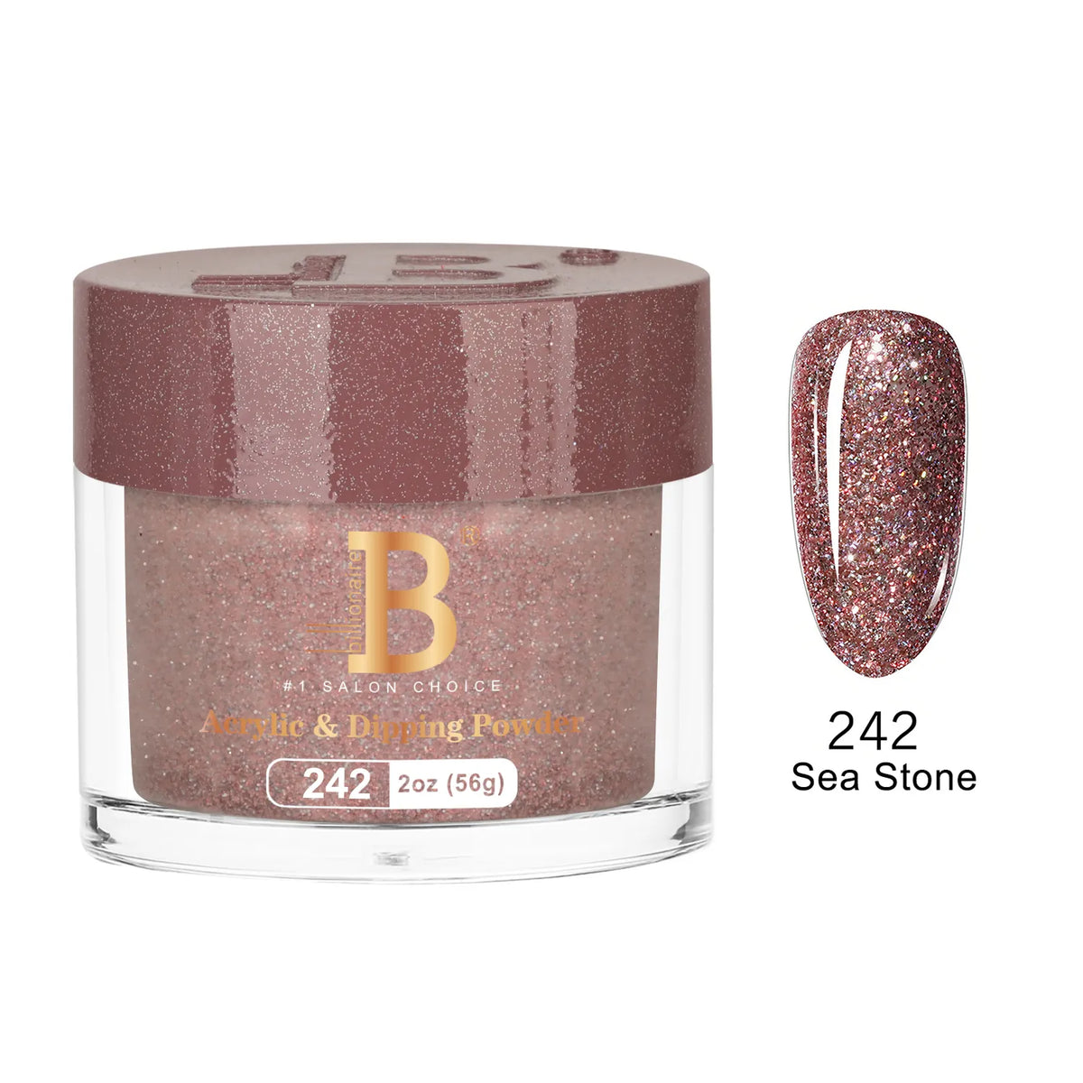 Billionaire Imperial Acrylic & Dipping Powder 242 Sea Stone 2 oz jar