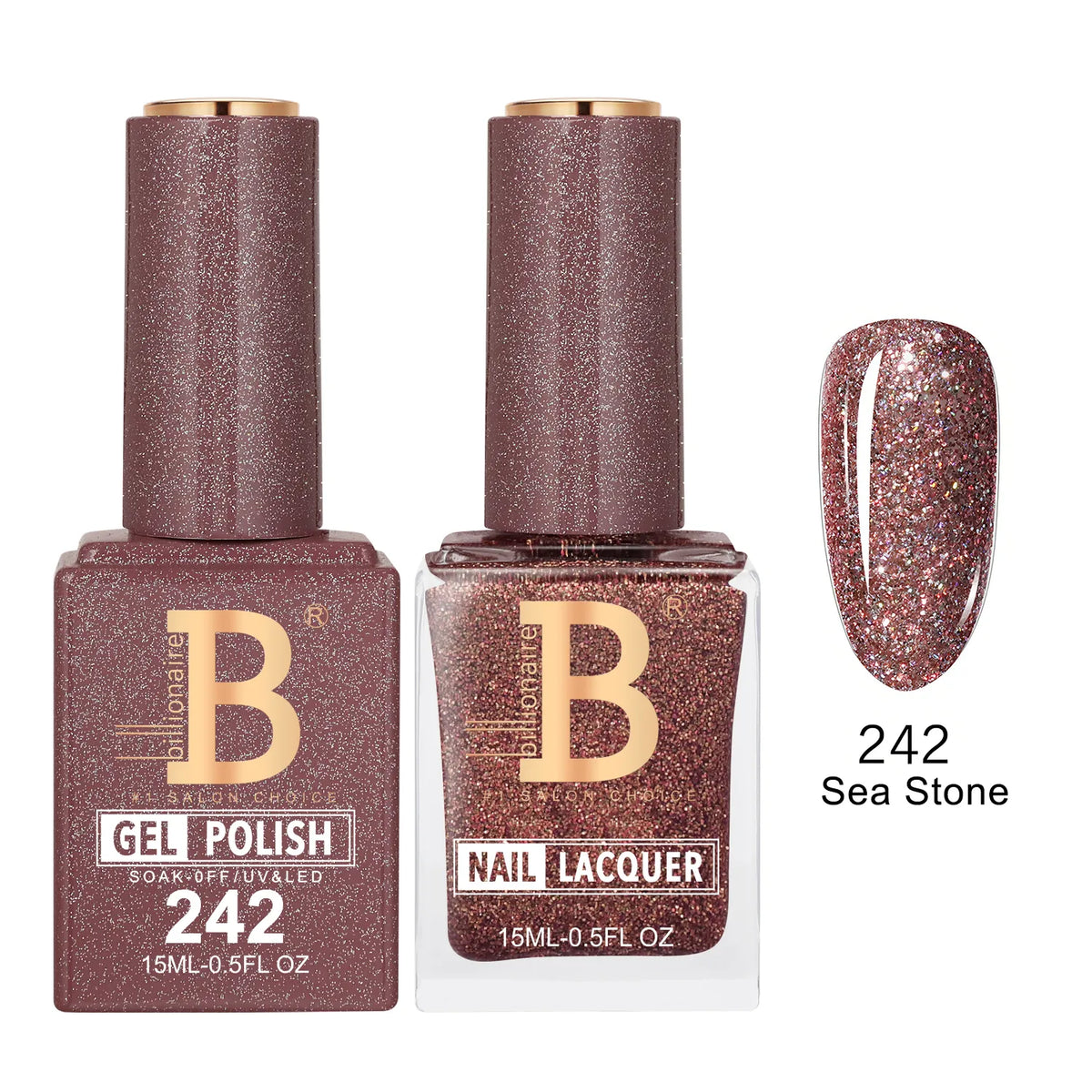 Billionaire Imperial 242 Sea Stone - Duo Gel Polish & Lacquer