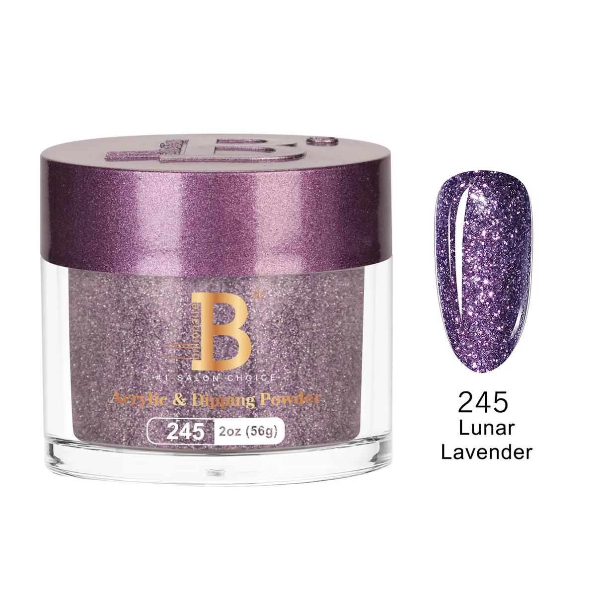 Billionaire Imperial Acrylic & Dipping Powder 245 Lunar Lavender 2 oz jar