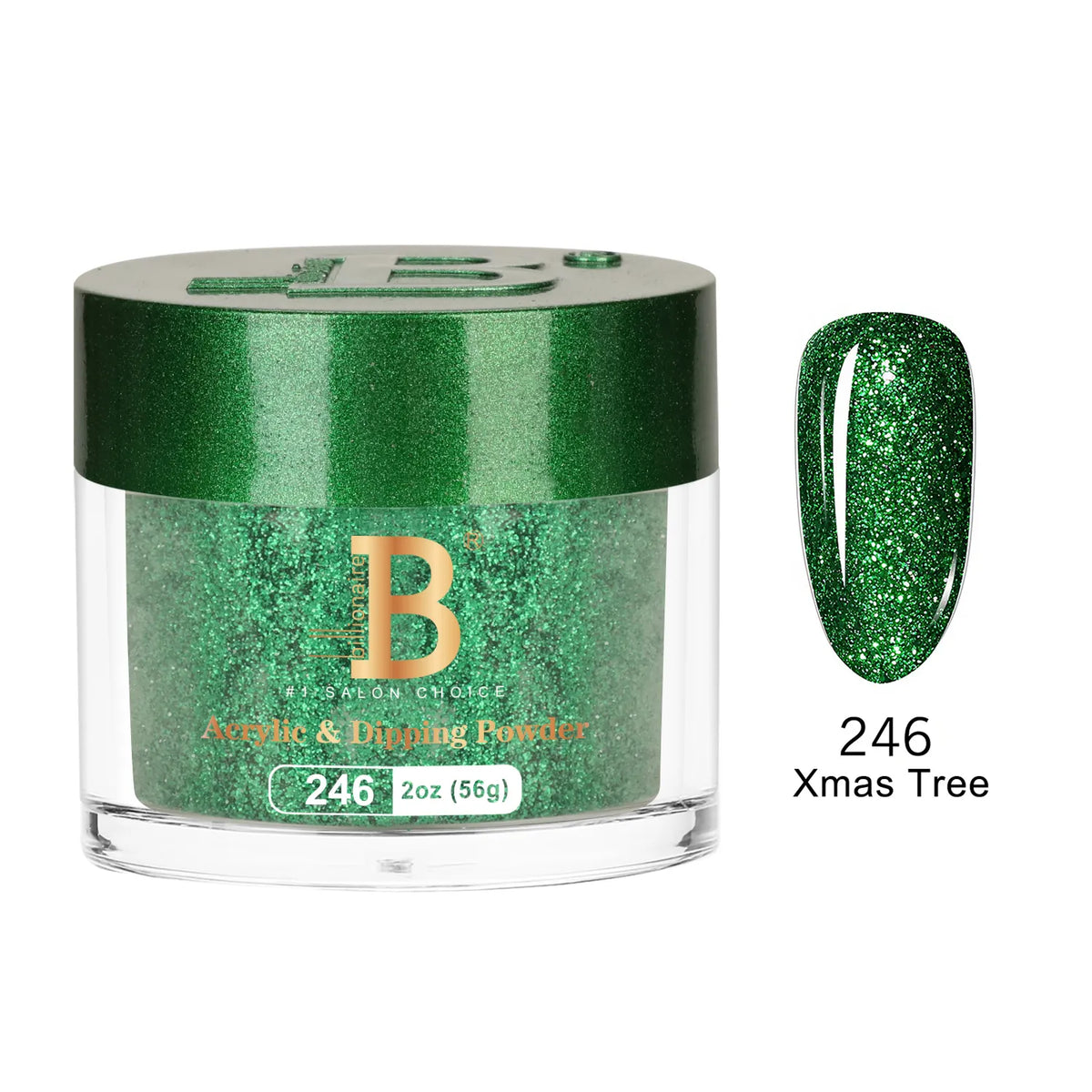 Billionaire Imperial Acrylic & Dipping Powder 246 Xmas Tree 2 oz jar