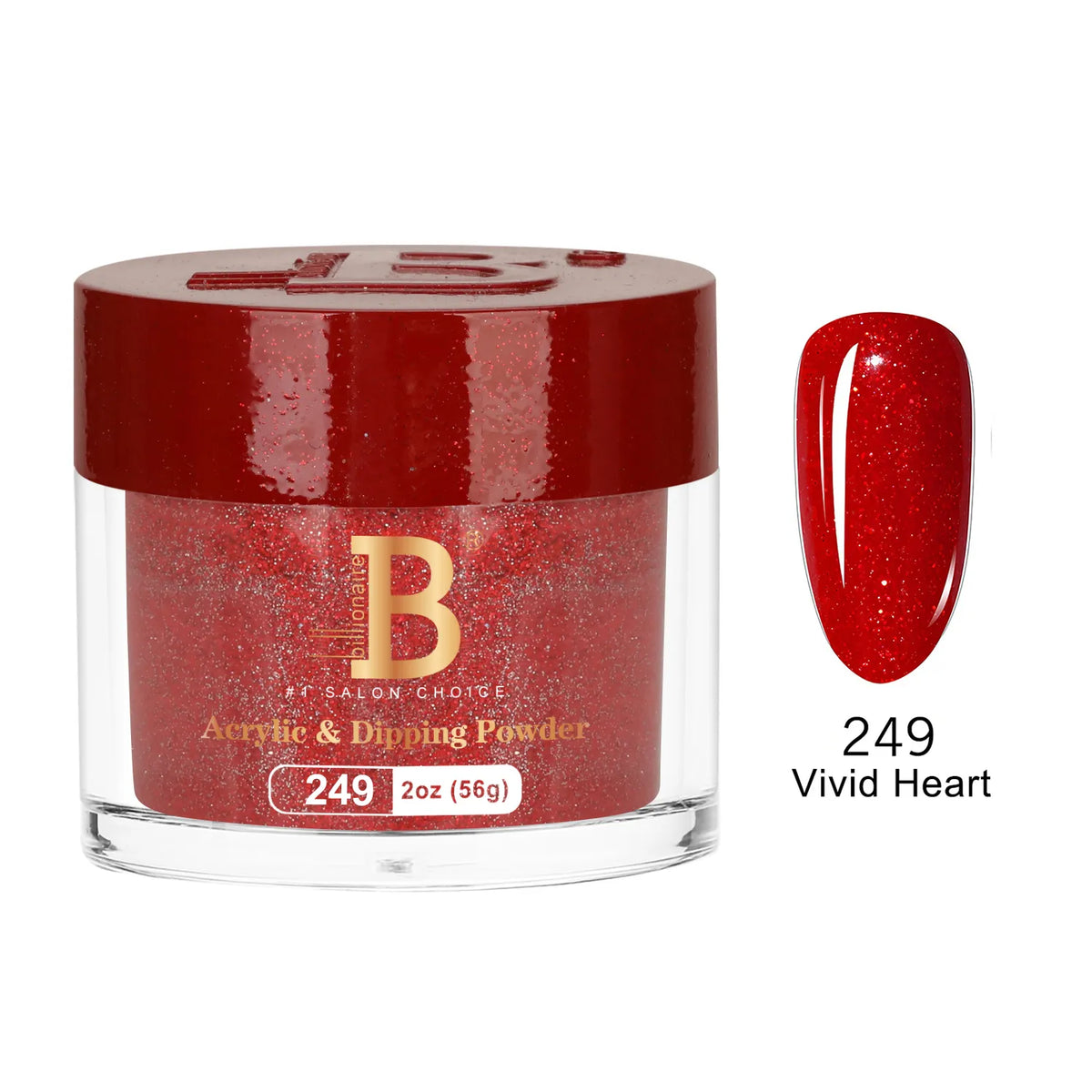 Billionaire Imperial Acrylic & Dipping Powder 249 Vivid Heart 2 oz jar