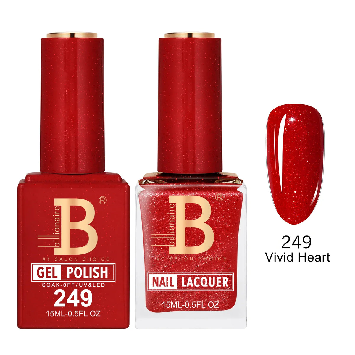 Billionaire Imperial 249 Vivid Heart - Duo Gel Polish & Lacquer