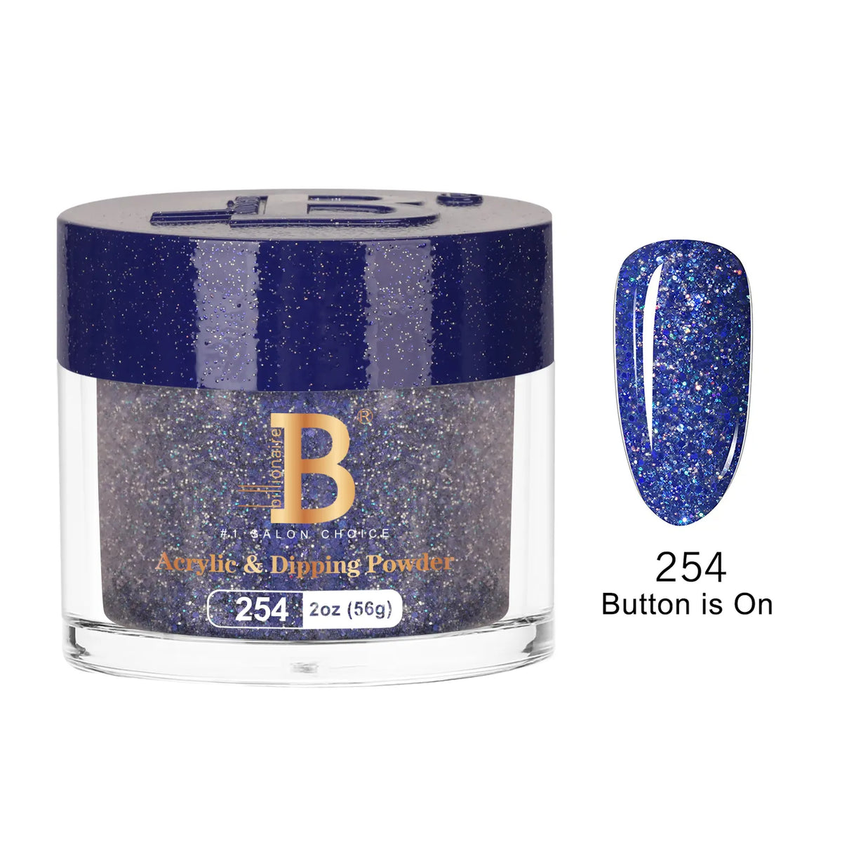 Billionaire Imperial Acrylic & Dipping Powder 254 Button is On 2 oz jar